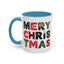 Christmas - Merry Christmas Black Red Green Patterned Text