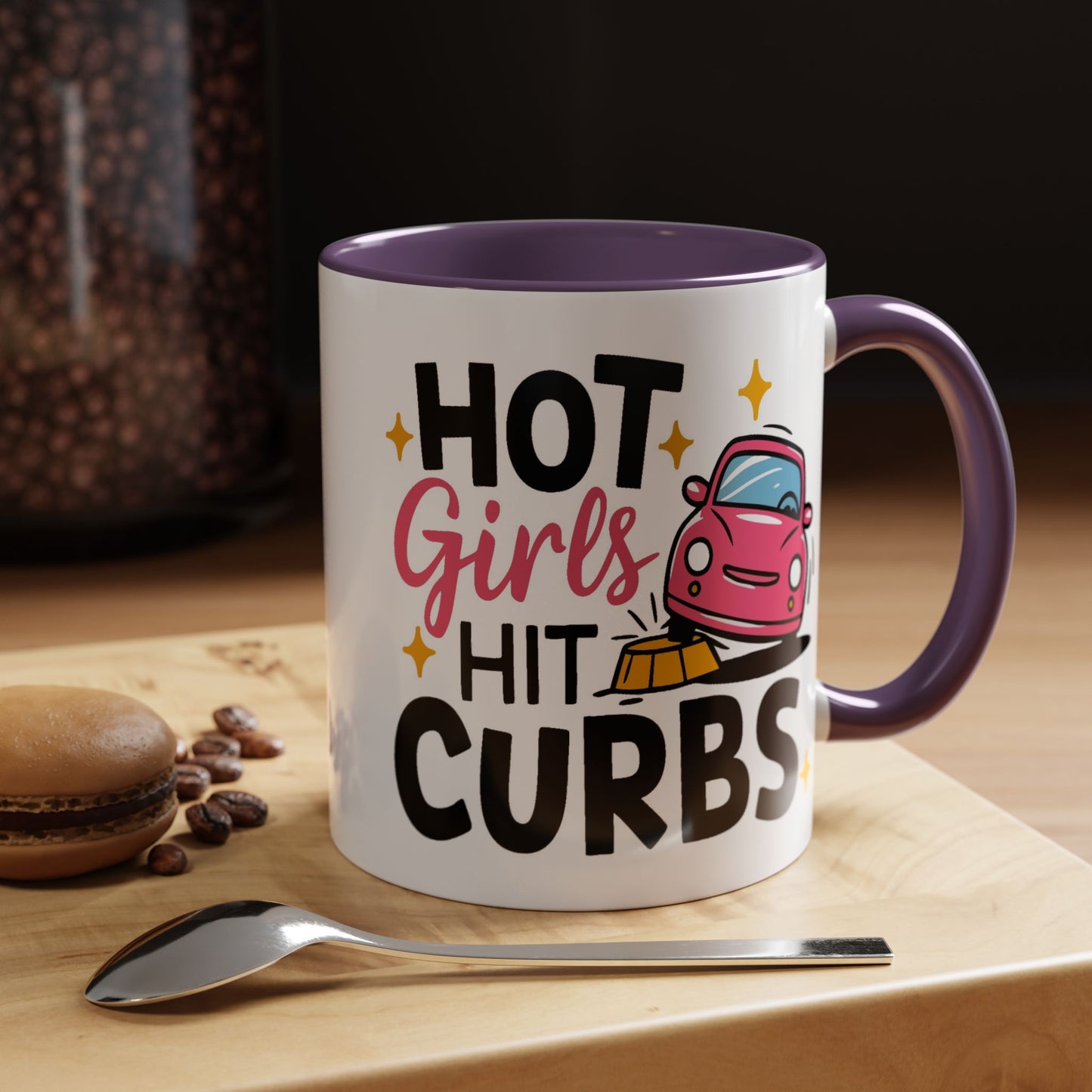 Humor Mug - Hot Girls Hit Curbs