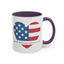4th of July Mug - God Bless America Flag Heart