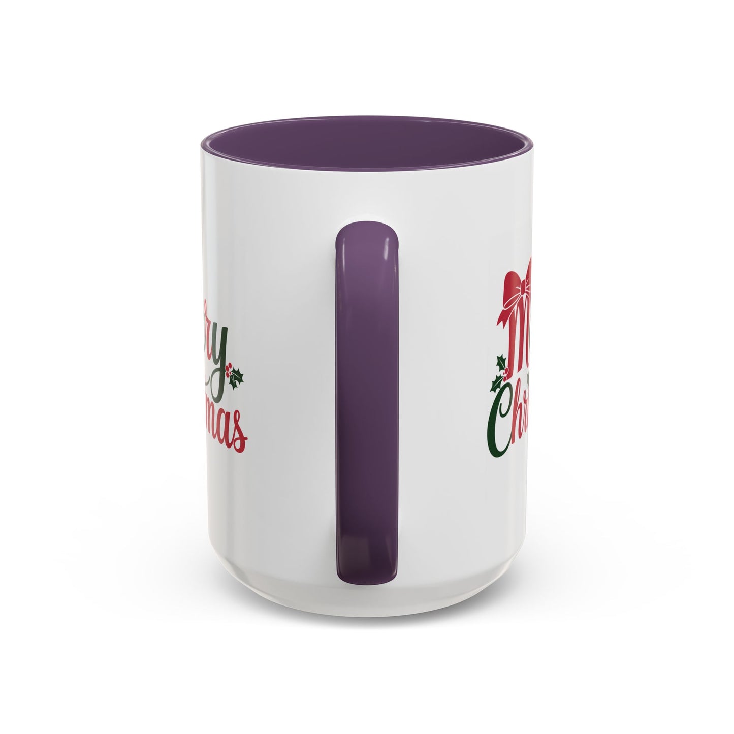 Christmas Mug - Merry Christmas Red & Green Text Bow