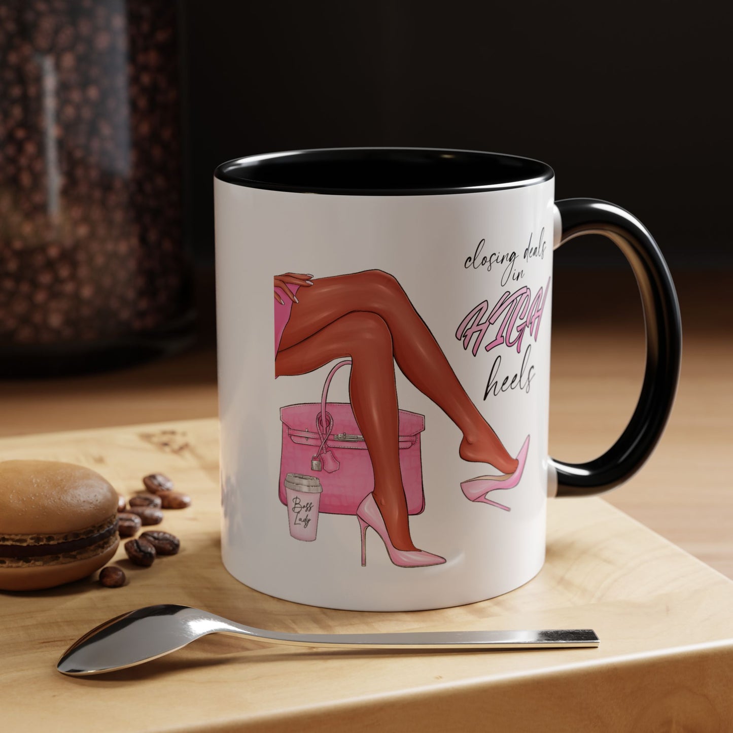 Humor Mug - Closing Deals in High Heels