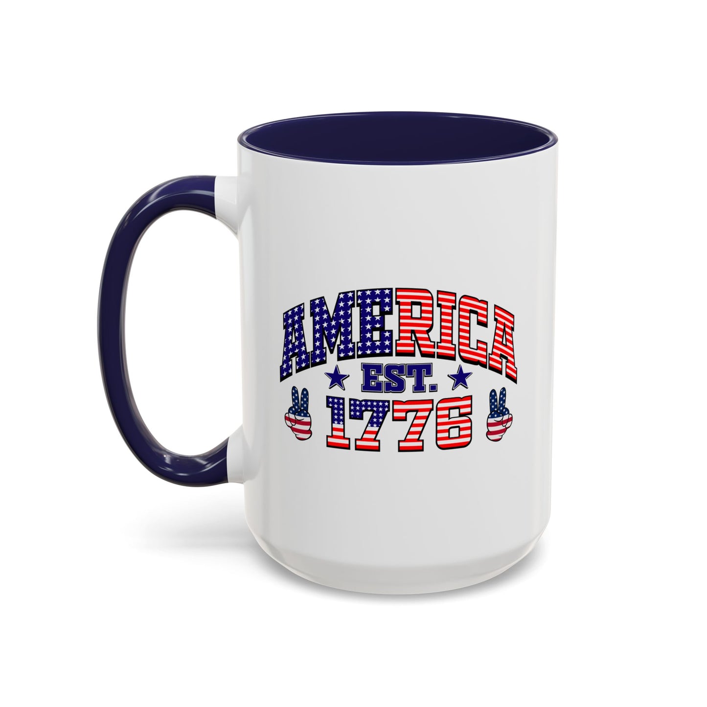 4th of July Mug - American Est 1776 Patriotic Flag