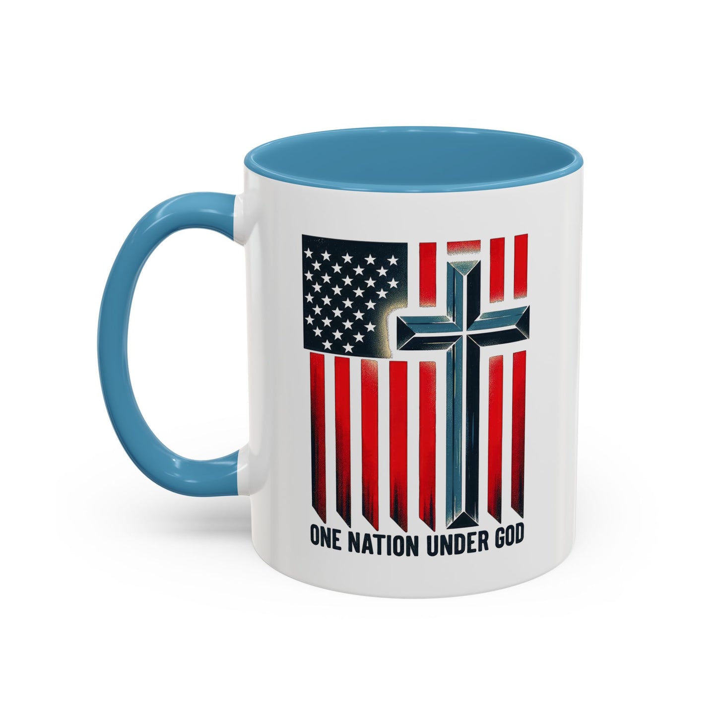 Religious Mug - One Nation Flag Cross