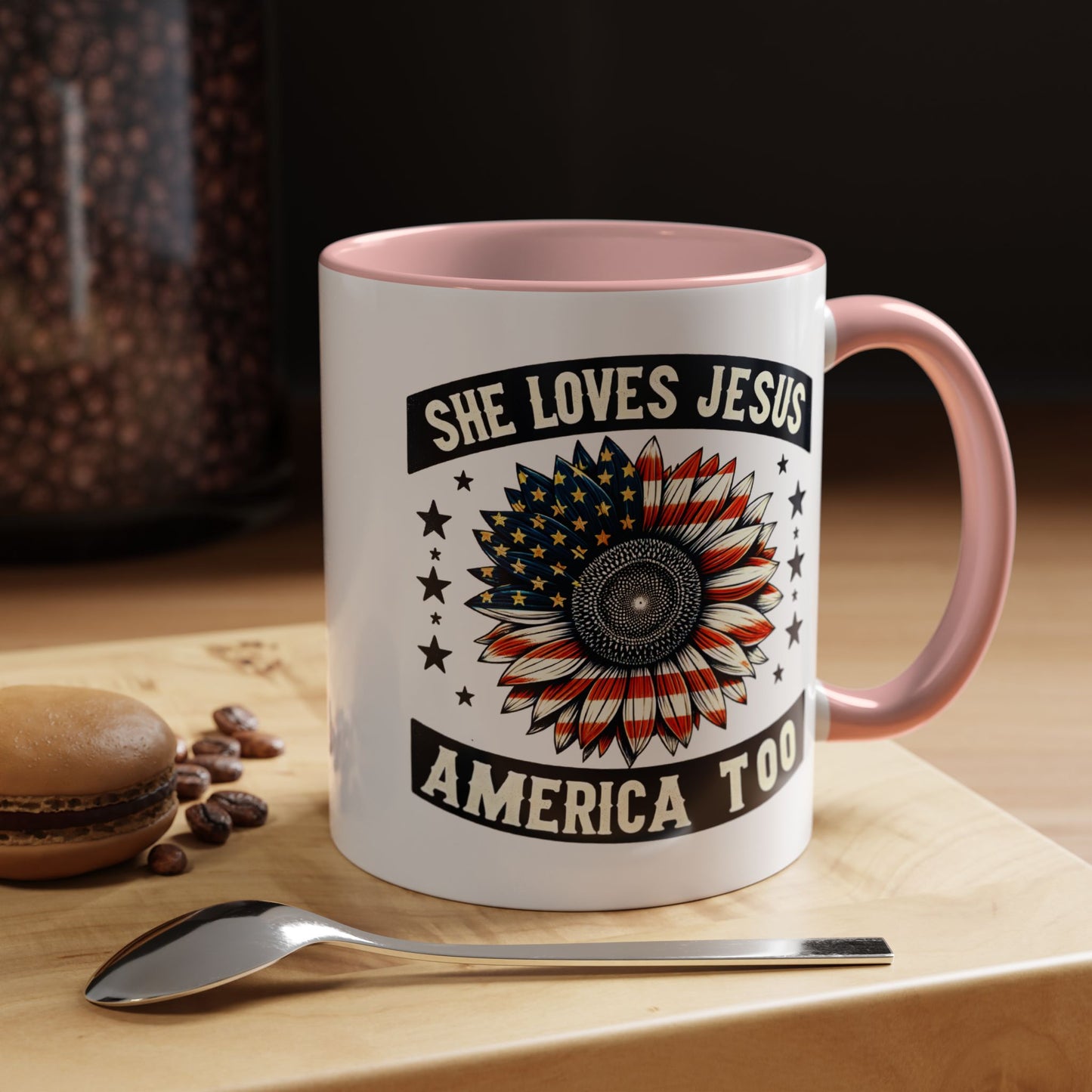 4th of July Mug - She Loves Jesus & America Too
