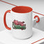 Christmas Mug - Merry Christmas Red & Green Text Mistletoe