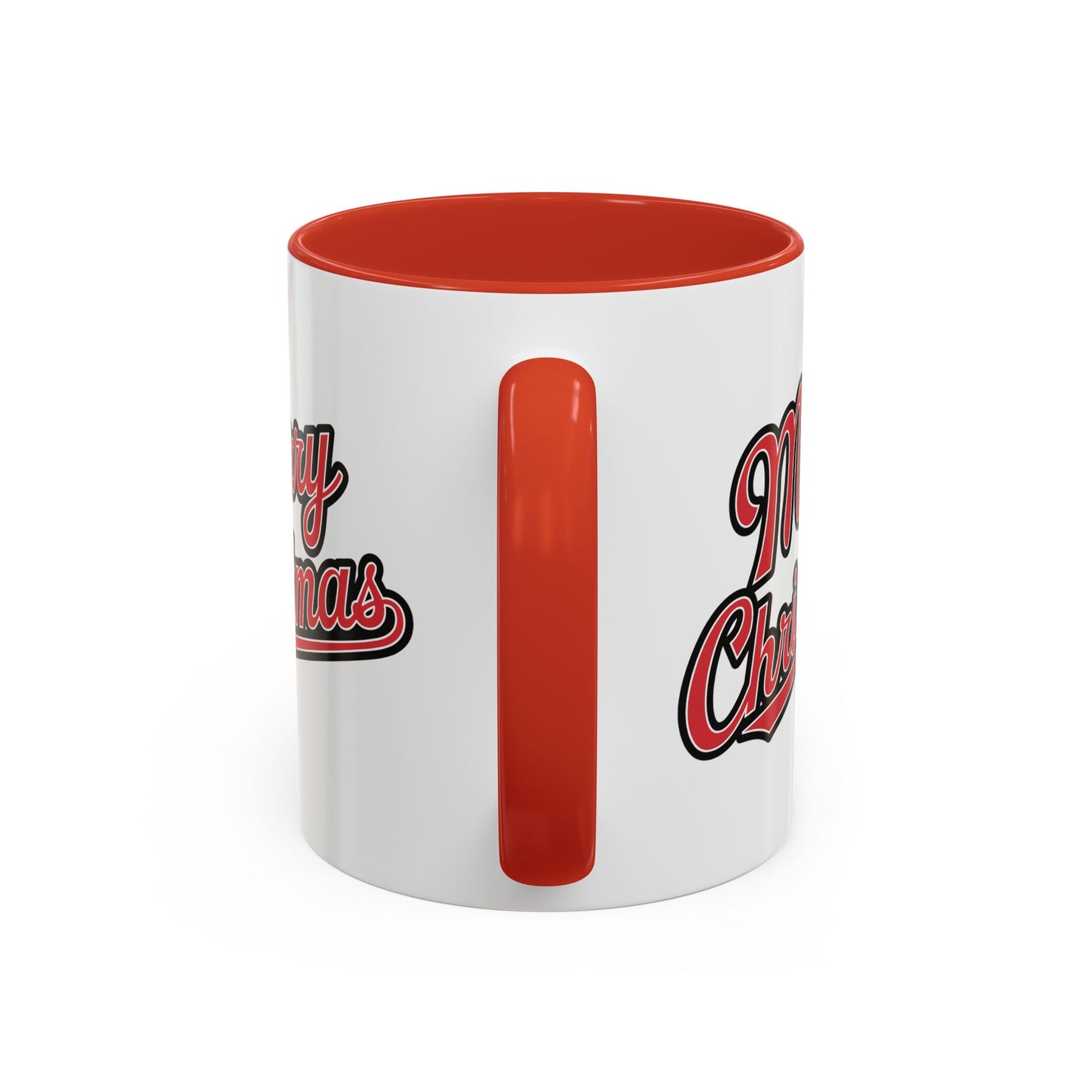 Christmas Mug - Merry Christmas Red & Black Baseball Text
