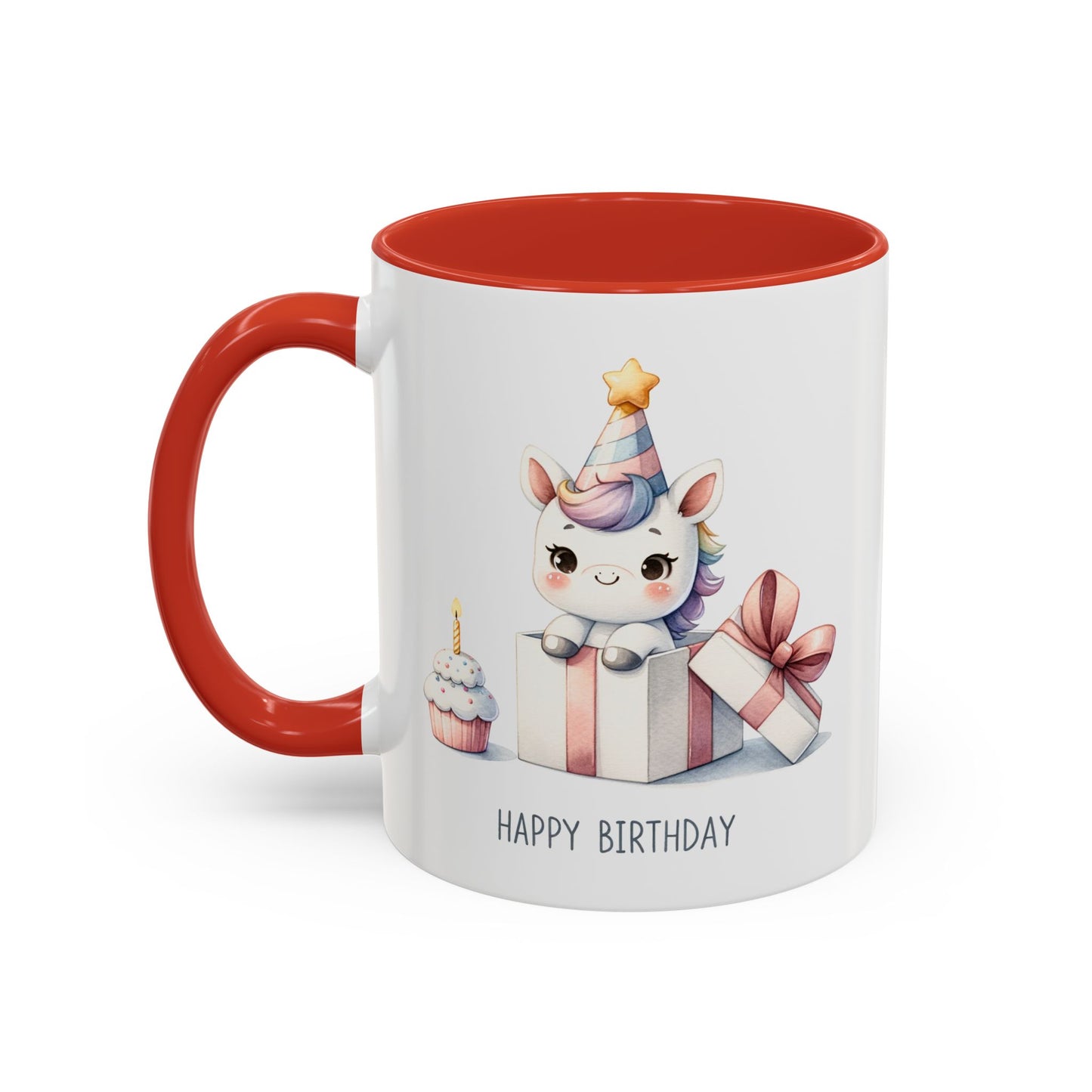Birthday Mug - Unicorn With Present