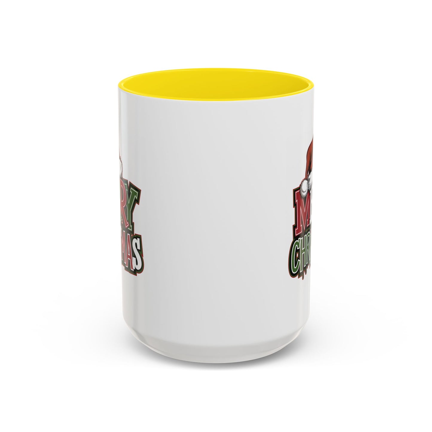 Christmas Mug - Merry Christmas Red Green & White Graffiti Hat