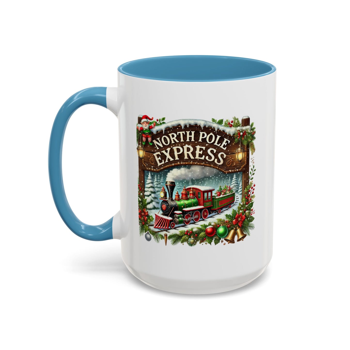 Christmas Mug - North Pole Express Steam Locomotive Ornaments