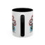 Christmas Mug - Merry Christmas White & Red Text Tree Lights
