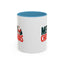 Christmas Mug - Merry Christmas Green & Red Text Santa Bag