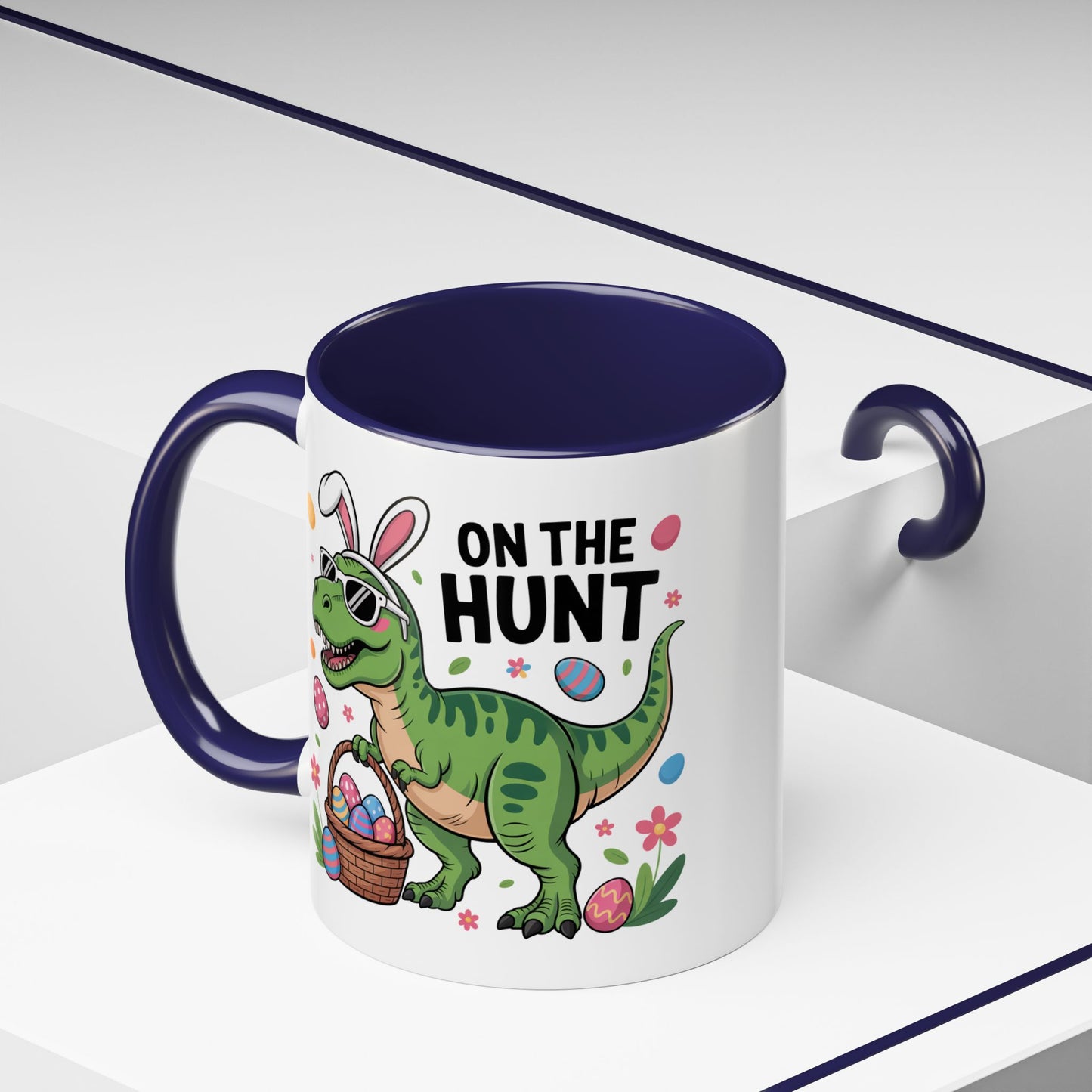 Easter Mug - On The Hunt Dinosaur
