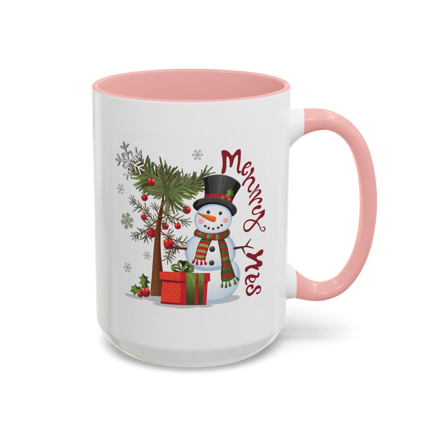 Christmas Mug - Merry Xmas Snowman Tree Present
