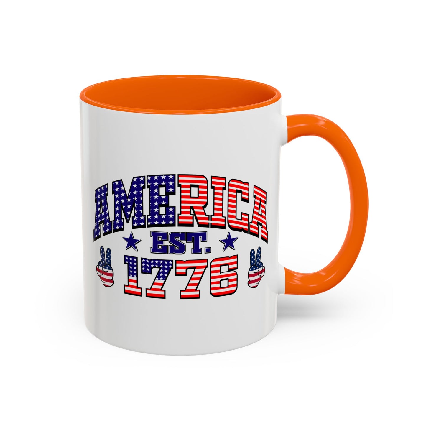 4th of July Mug - American Est 1776 Patriotic Flag