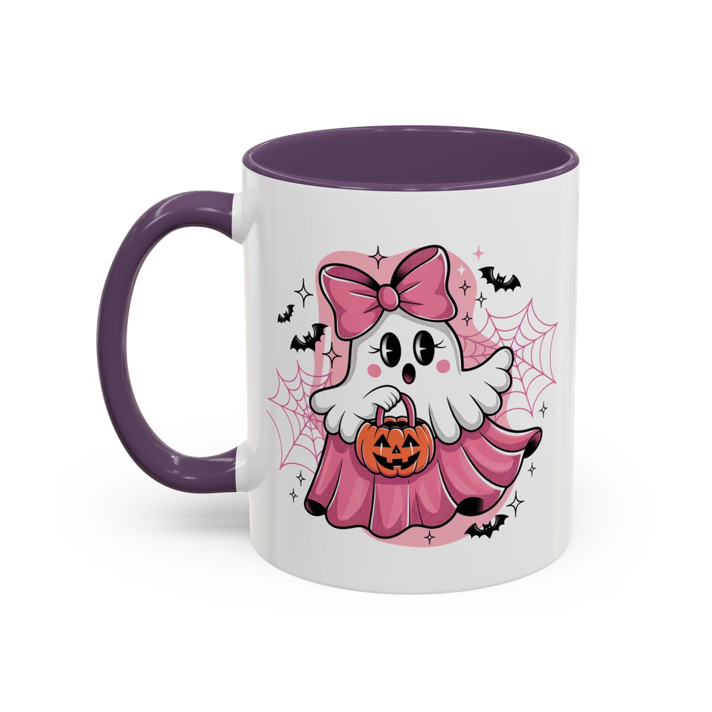 Halloween Mug - Ghost With Pink Bow