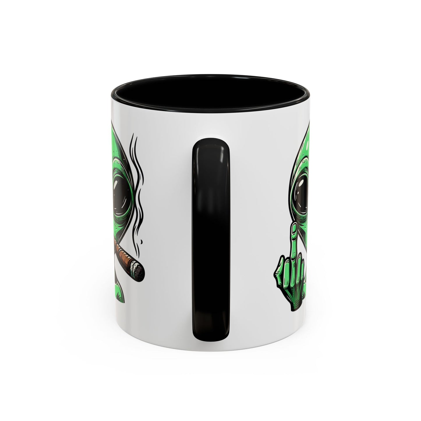 Adult Mug - Green Alien Fuck You Human