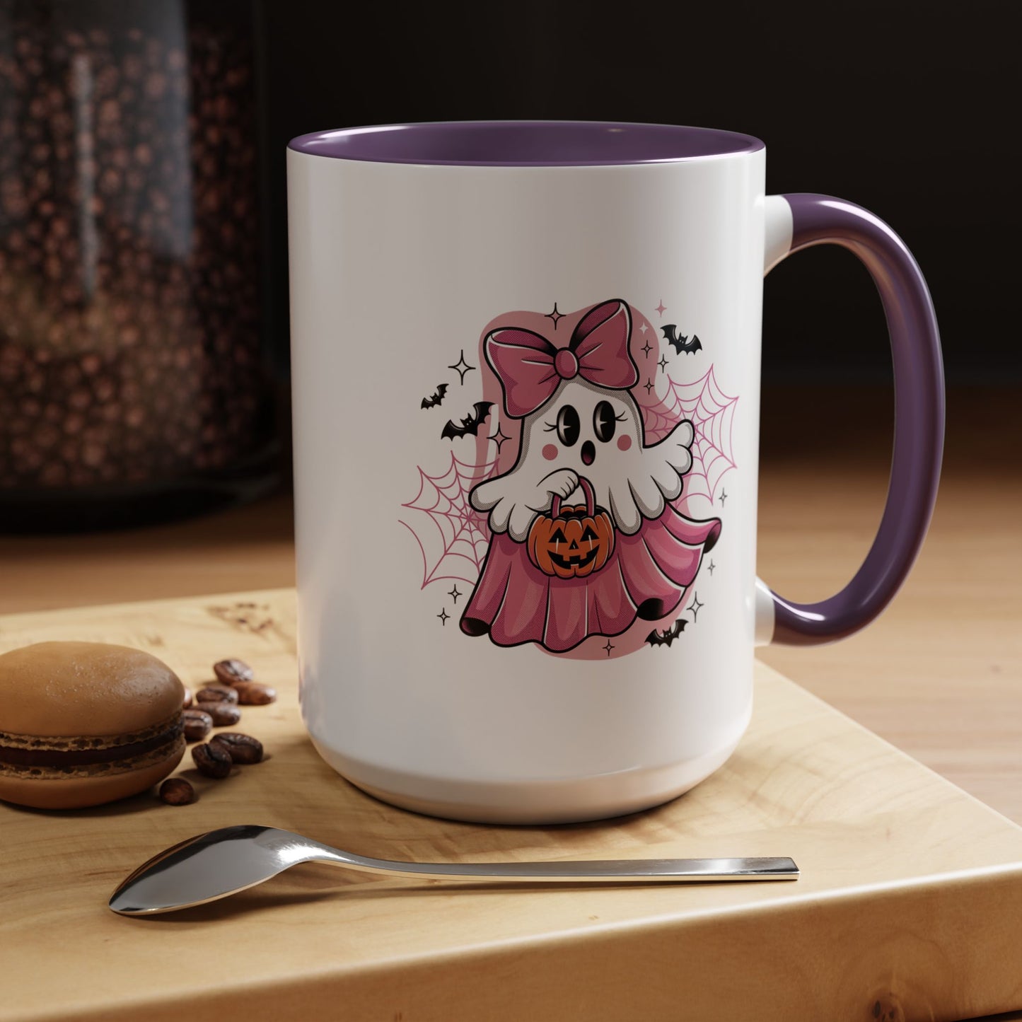 Halloween Mug - Ghost With Pink Bow