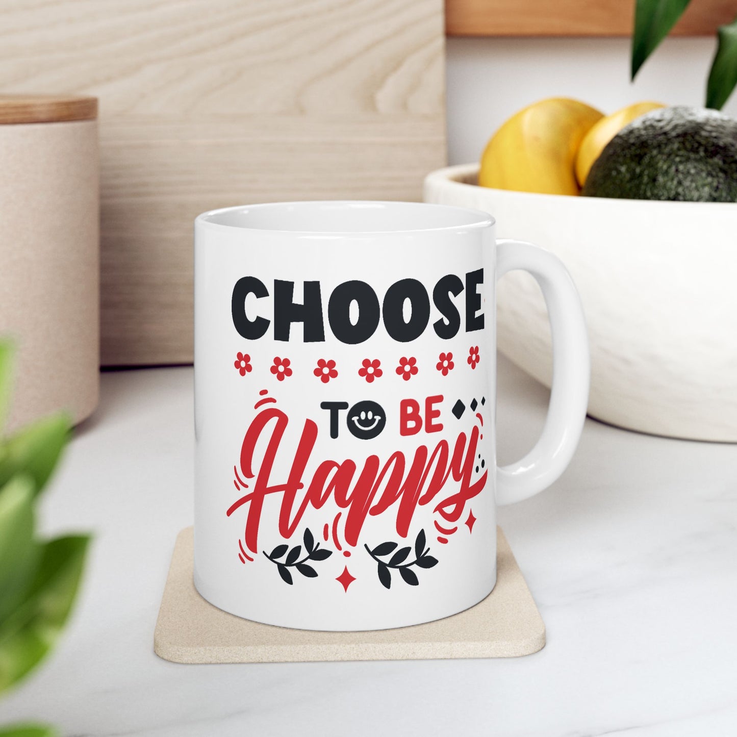 Wellness Mug - Choose To Be Happy Smiley