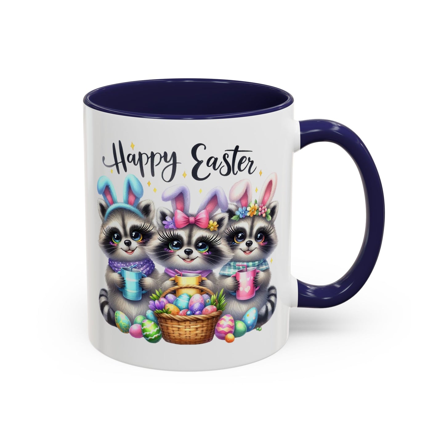 Easter Mug - Happy Easter Racoons