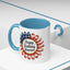 4th of July Mug - Happy Birthday America Sunflower