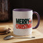 Christmas Mug - Merry Christmas Green & Red Text Santa Bag
