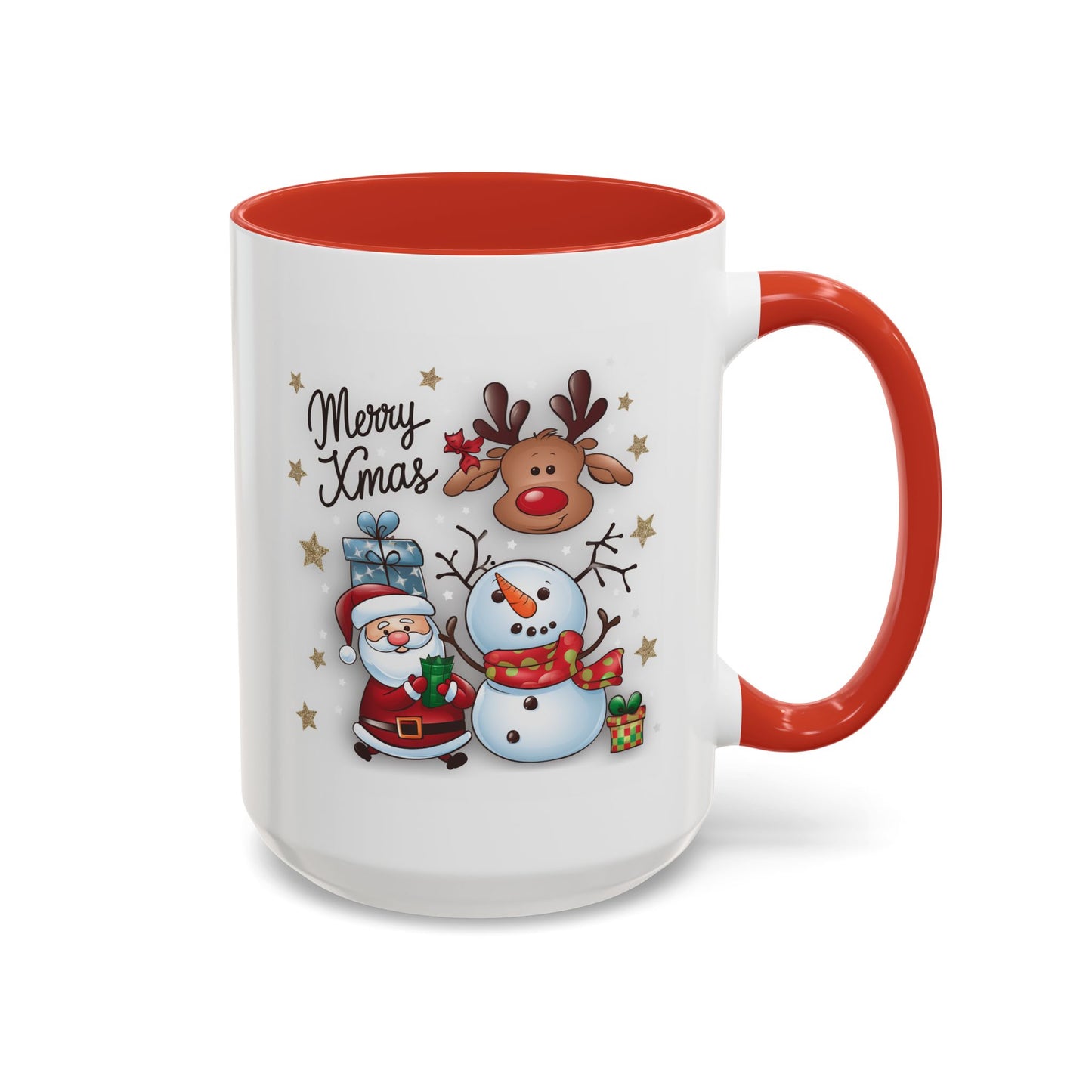 Christmas Mug - Merry Xmas Santa Snowman Reindeer