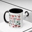 Christmas Mug - Merry Christmas Red White & Green Text Collage