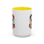 Christmas Mug - Merry Christmas Red Yellow & Green Text Green & Red Hat