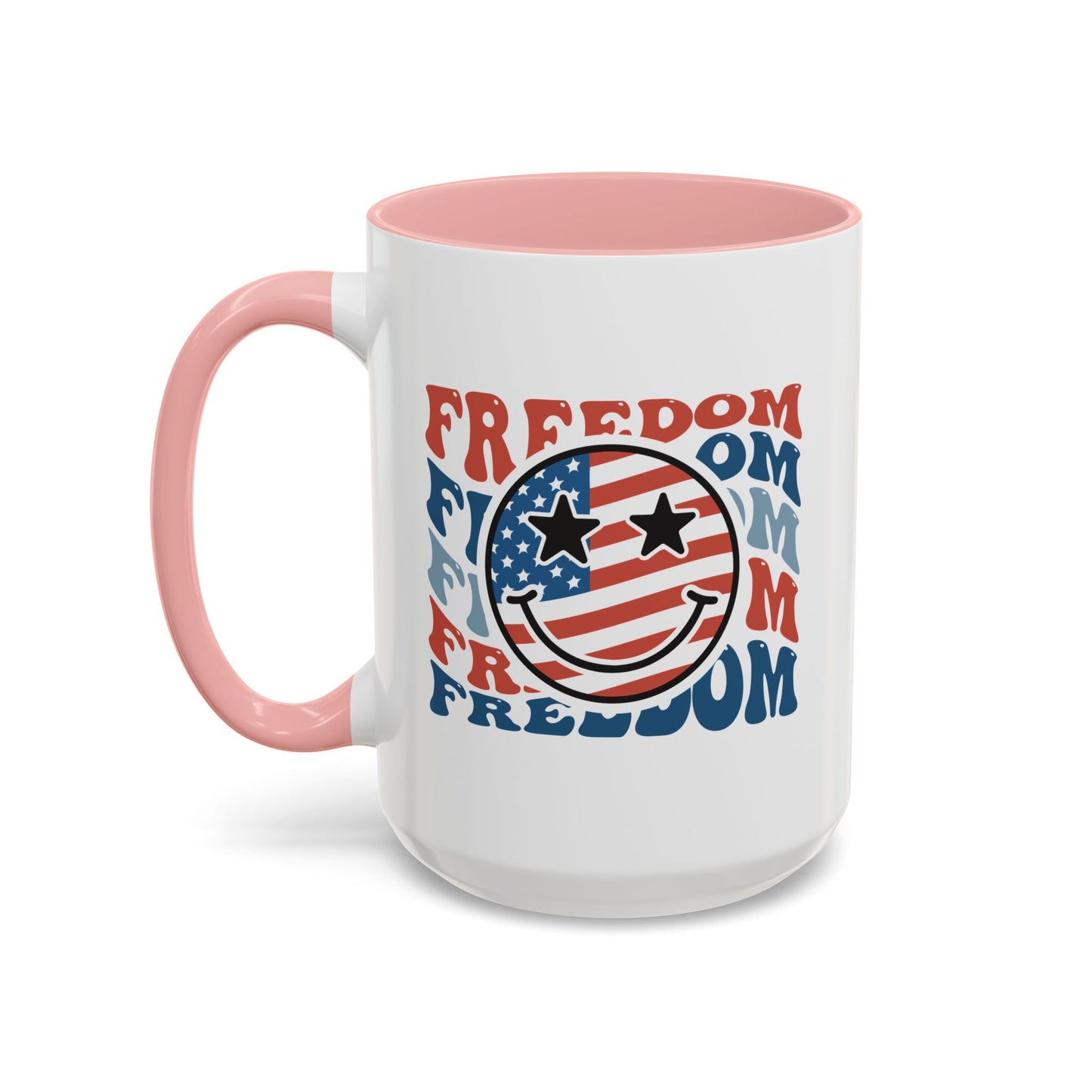 4th of July Mug - Freedom Smiley Face