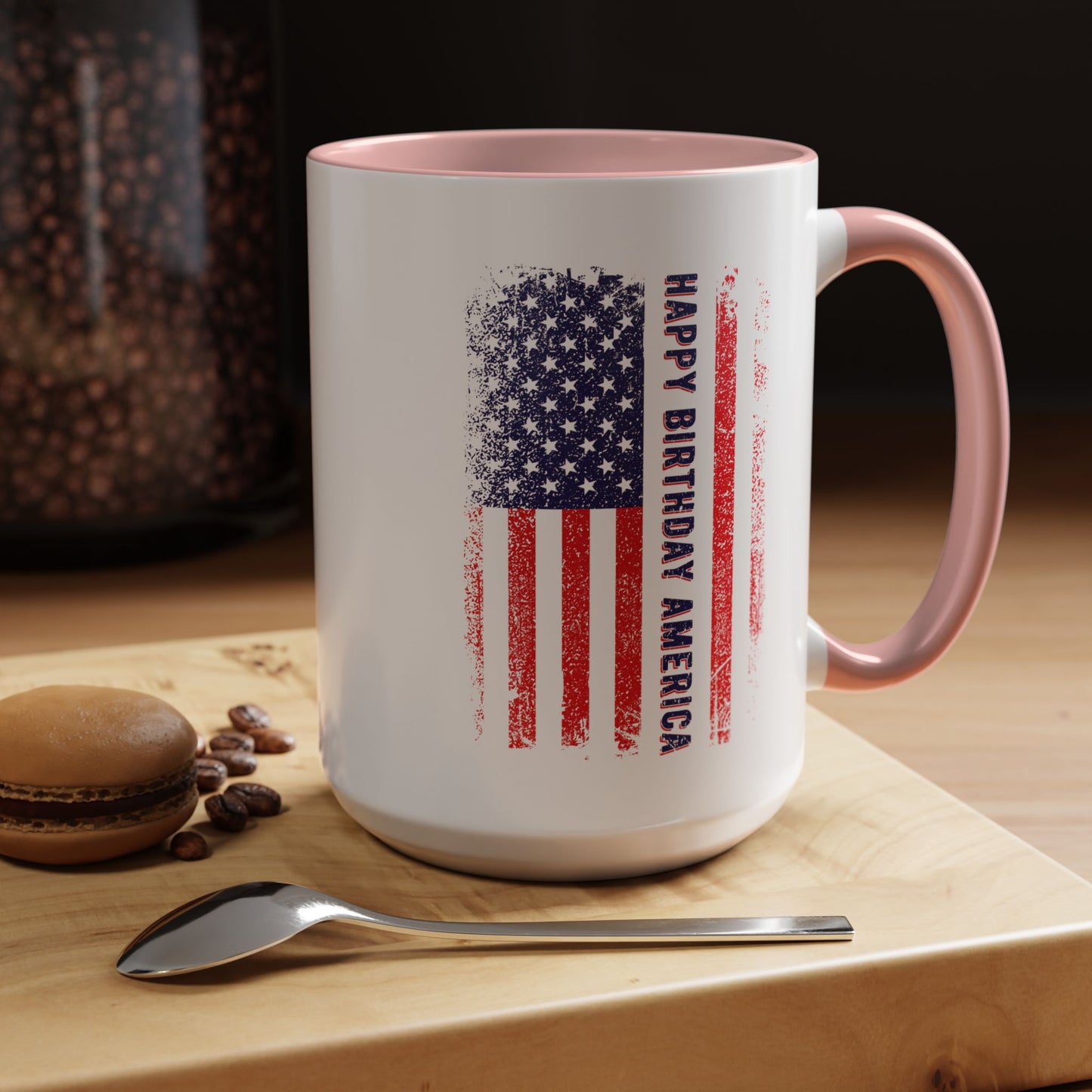4th of July Mug - Happy Birthday America Flag