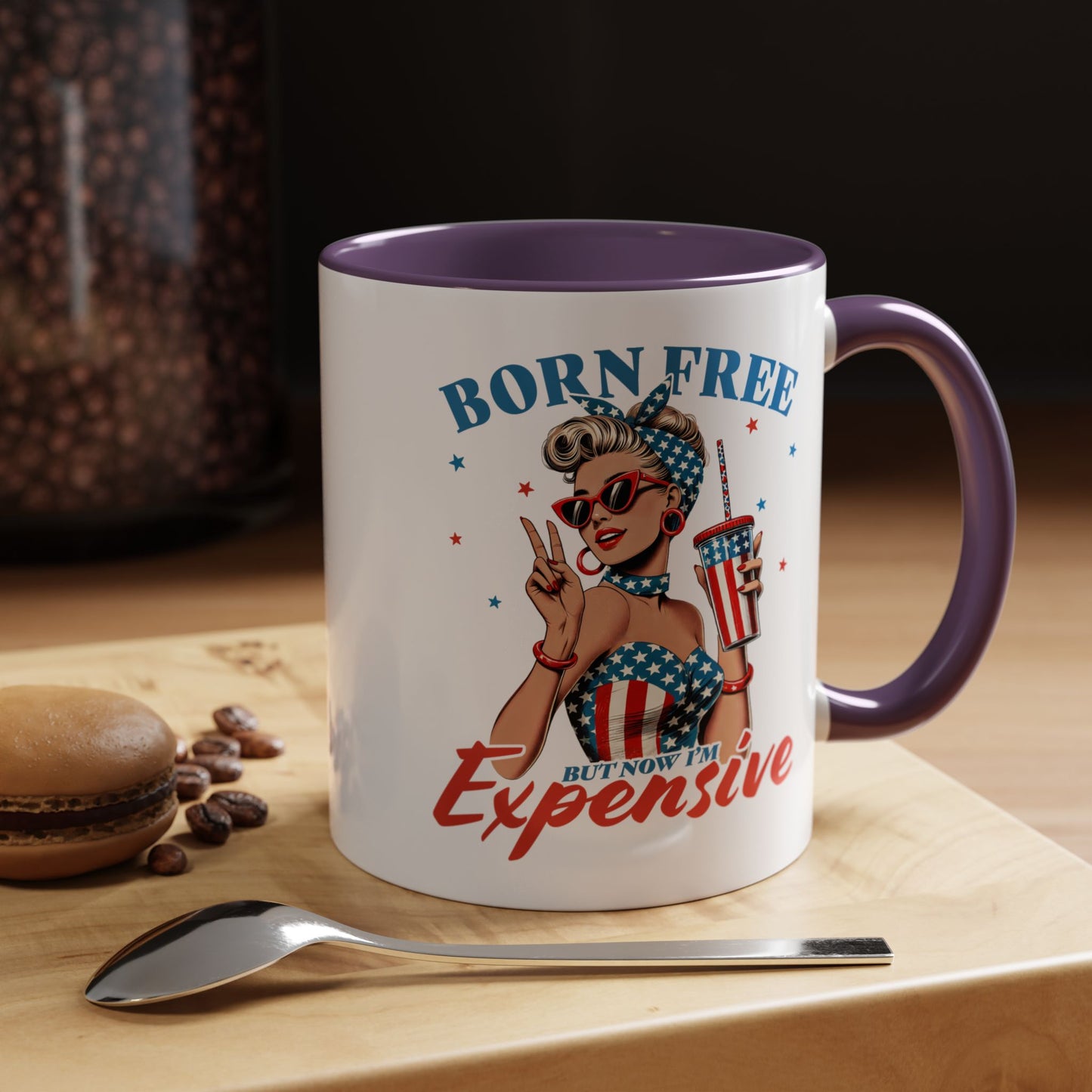 4th of July Mug - Born Free But Now I'm Expensive