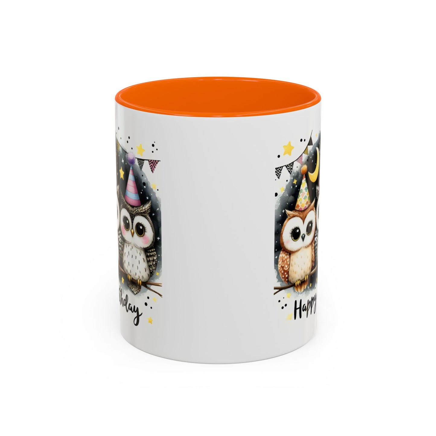Birthday Mug - Happy Birthday Owls