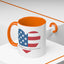 4th of July Mug - God Bless America Flag Heart