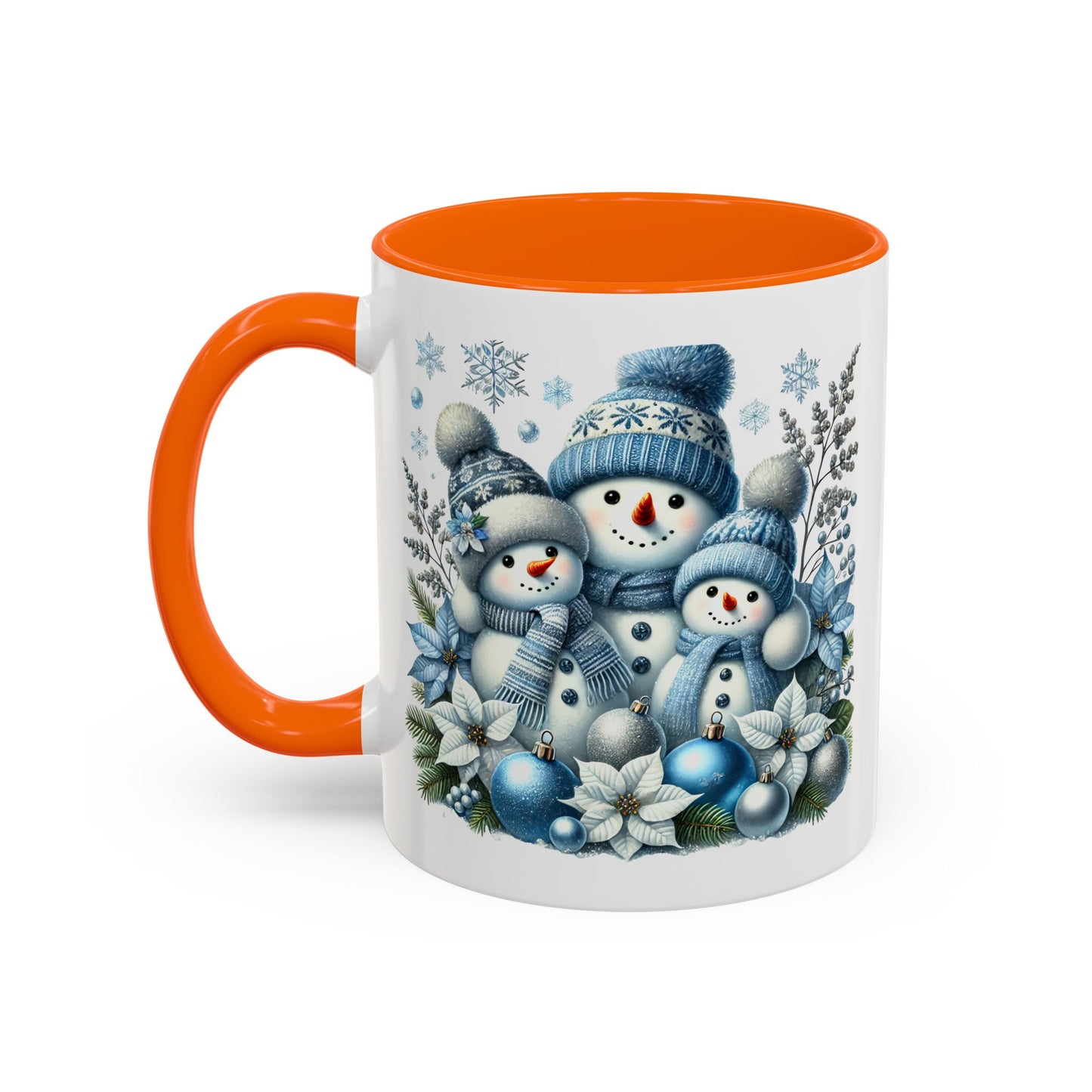 Christmas Mug - Blue Snowman Family