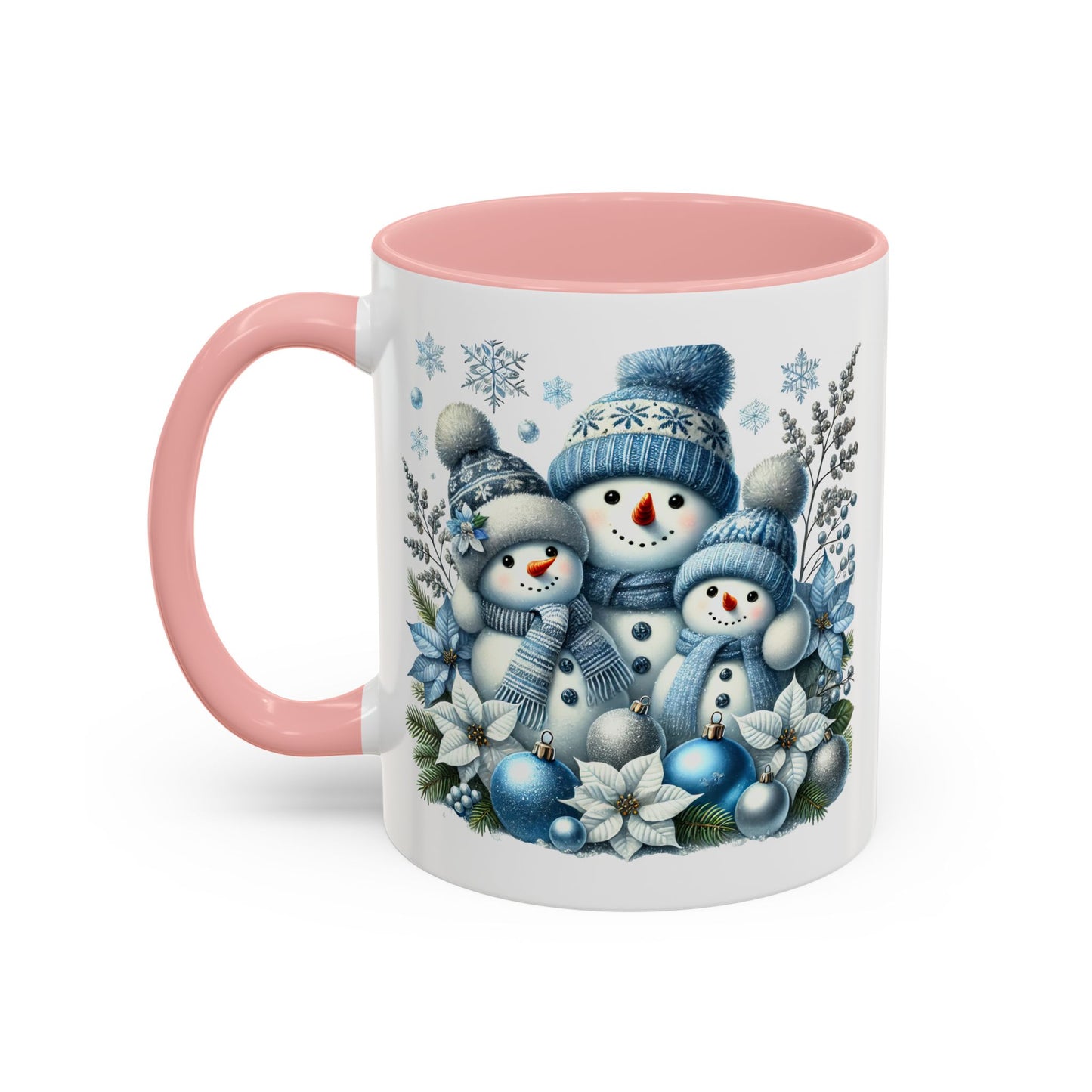 Christmas Mug - Blue Snowman Family