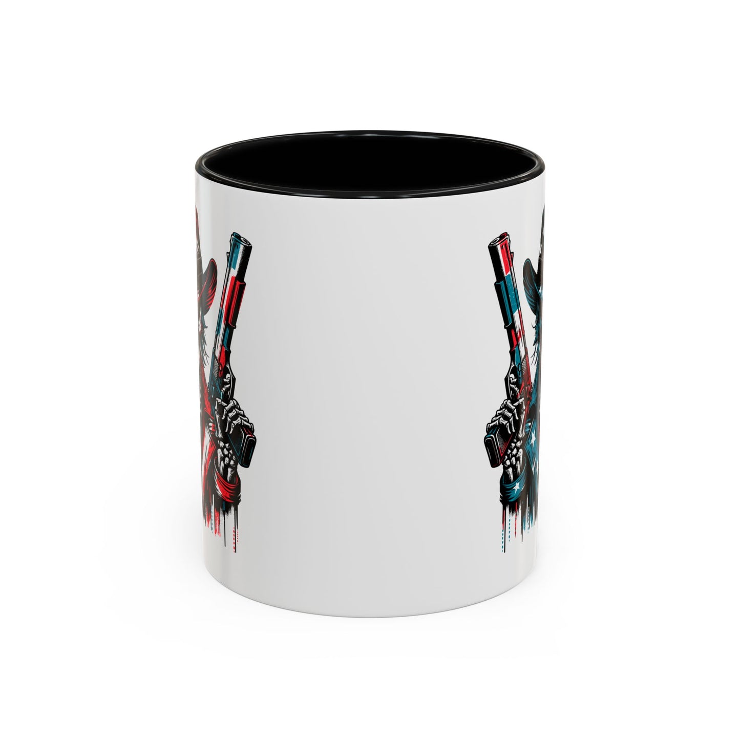 4th of July Mug - Skeleton with American Flag