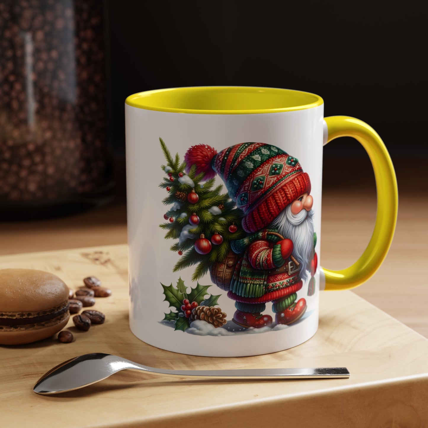 Christmas Mug - Gnome Christmas Tree and Pine Cone