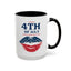 4th of July Mug - Happy 4th of July Flag Lips