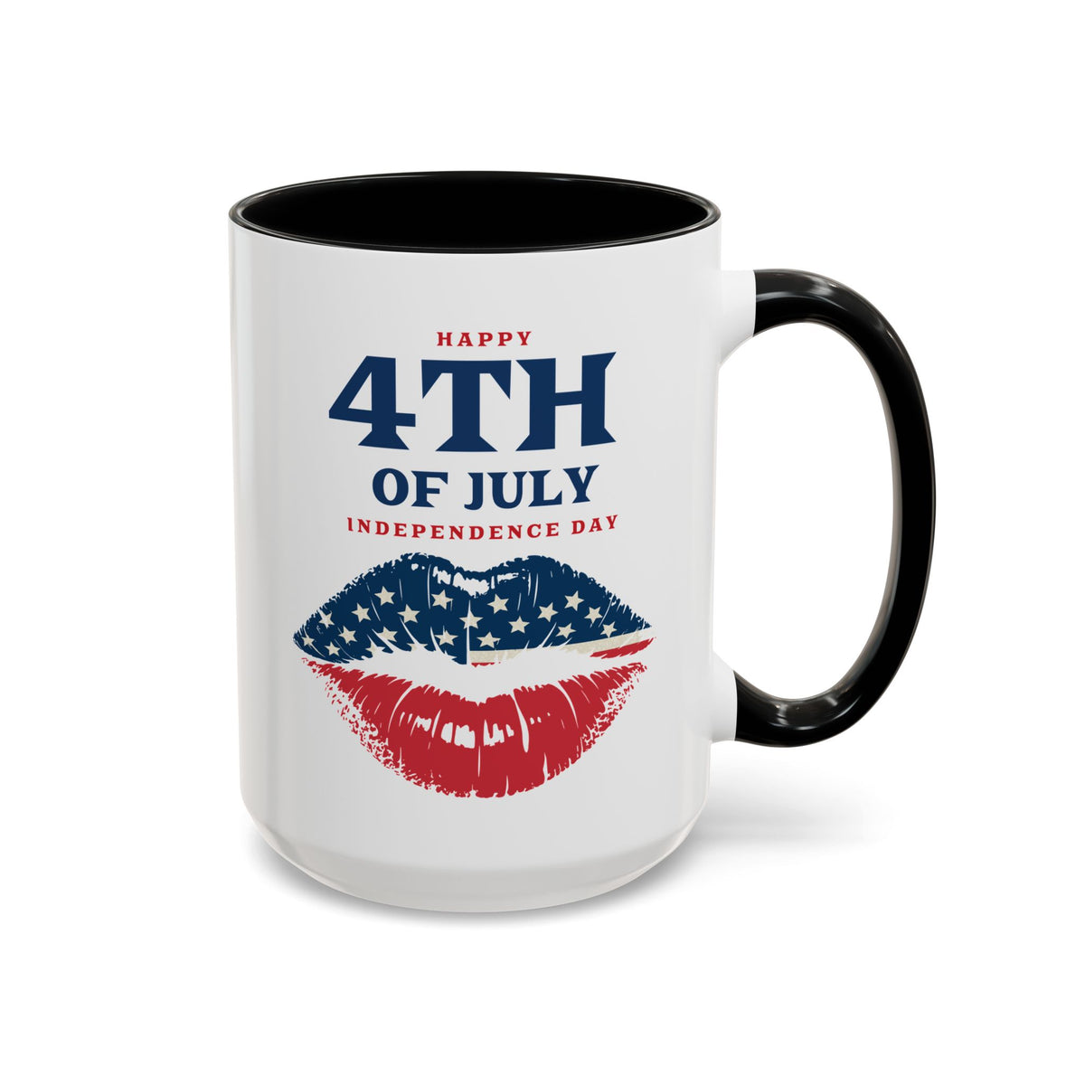 4th of July Mug - Happy 4th of July Flag Lips