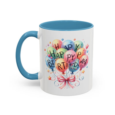 Birthday Mug - Happy Birthday Balloons
