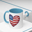 4th of July Mug - Heart American Flag