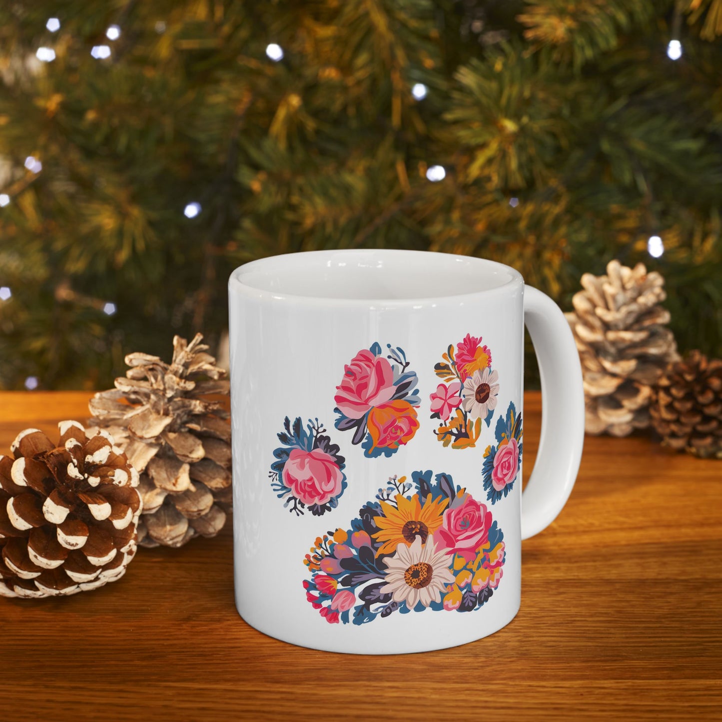 Animal Mug - Floral Dog Paw