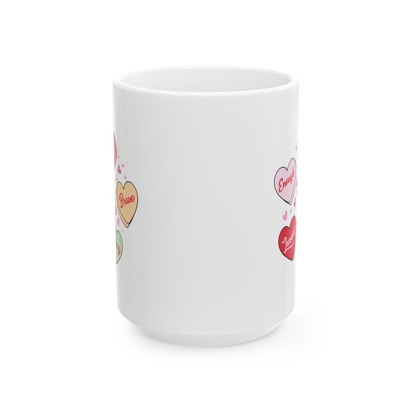 Motivation Mug - You Are Worthy Hearts