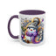 Christmas Mug - Purple and Silver Snowman
