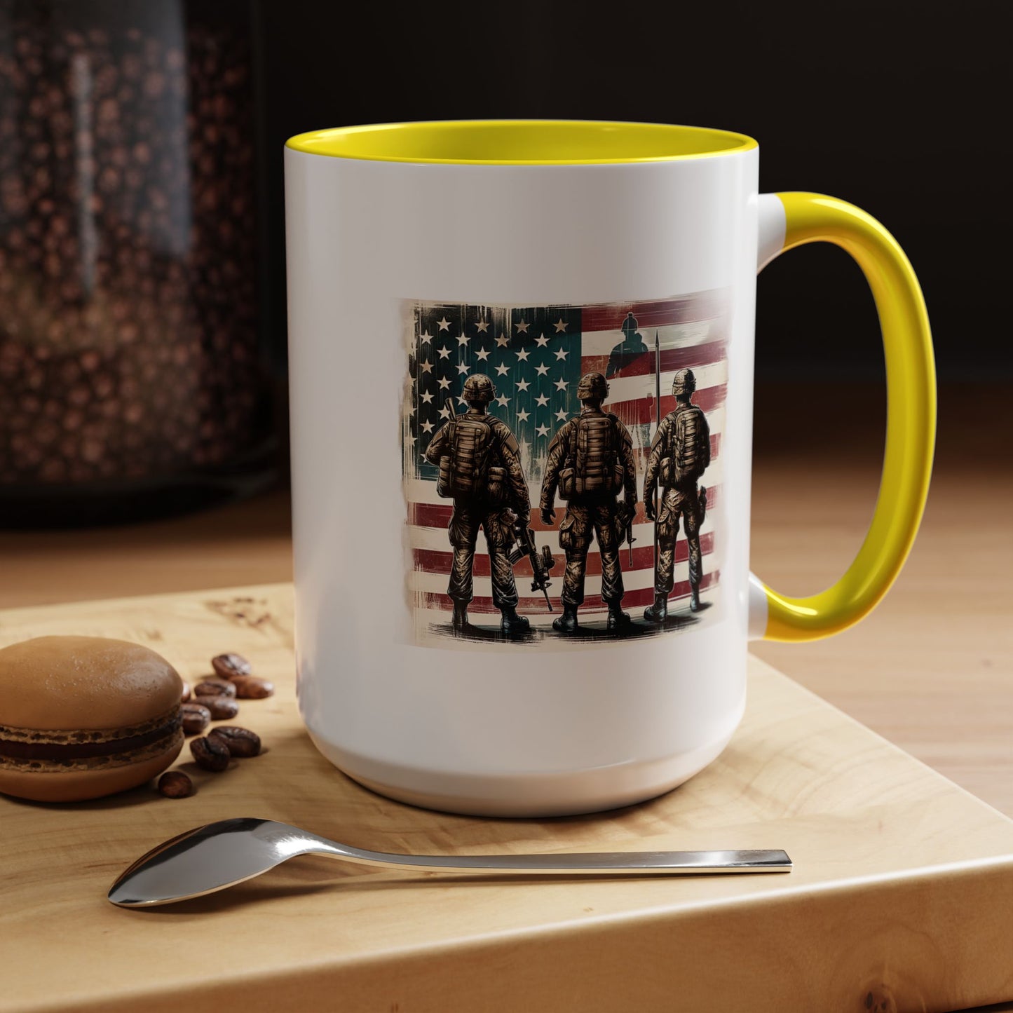 4th of July Mug - Soldiers American Flag