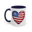 4th of July Mug - Heart American Flag