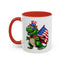 4th of July Mug - T Rex Dinosaur USA Flag