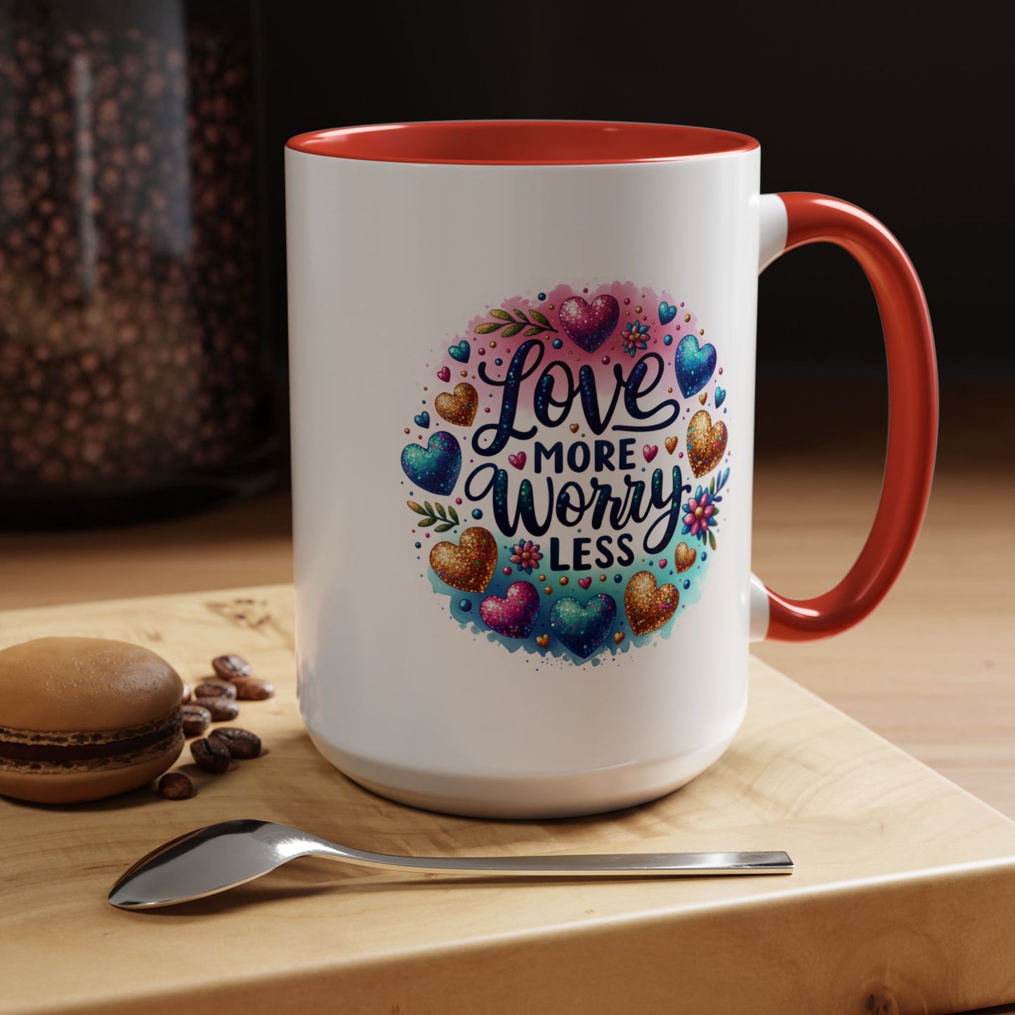Wellness Mug - Love More Worry Less Circle