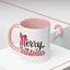 Christmas Mug - Merry Christmas Red & Green Text Bow