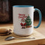 Christmas Mug - Merry Christmas Red Text Santa Tree Presents